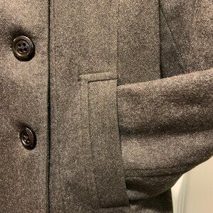 ANNE KLEIN Wool Blend Gray Women's Pea Coat